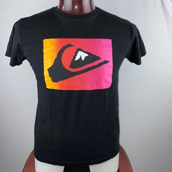 Quiksilver T-Shirt Mens Unisex Colorful Logo Short Sleeve Surf Boarding Ocean M - Picture 1 of 5